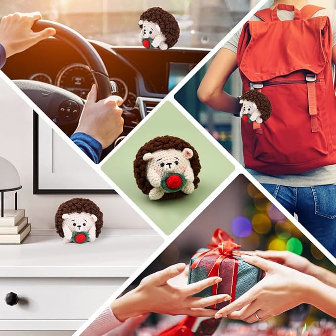  Handmade Cute Hedgehog Crochet Kit - Nice  Handmake Decoration  | Cutest Crochet Toys  - image 7