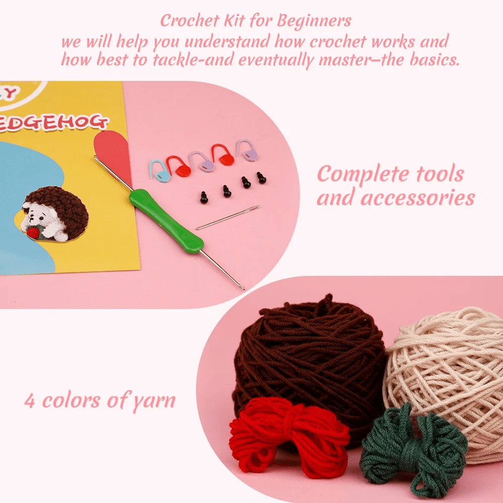  Handmade Cute Hedgehog Crochet Kit - Nice  Handmake Decoration  | Cutest Crochet Toys  - image 3