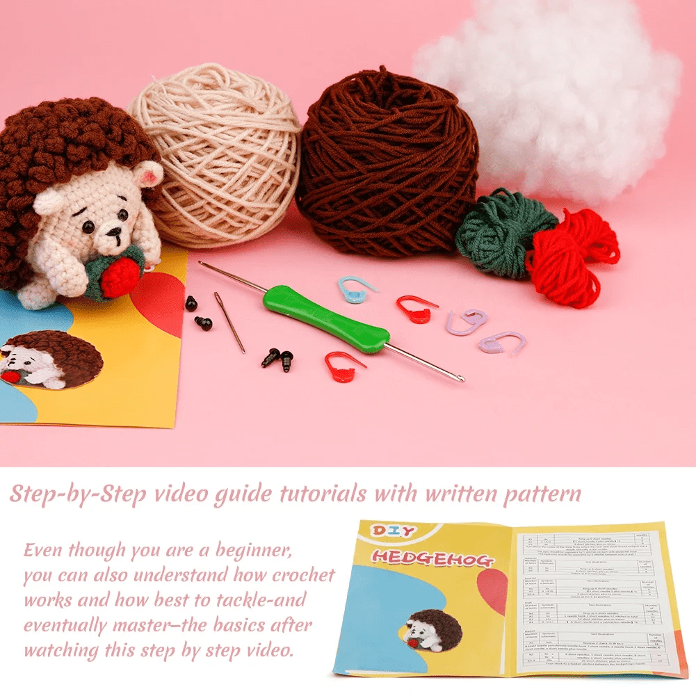  Handmade Cute Hedgehog Crochet Kit - Nice  Handmake Decoration  | Cutest Crochet Toys  - image 4