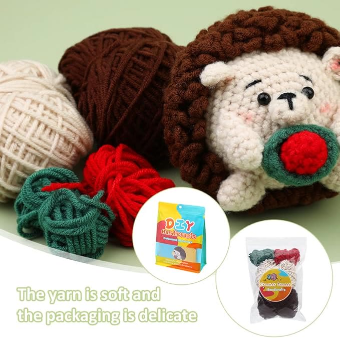  Handmade Cute Hedgehog Crochet Kit - Nice  Handmake Decoration  | Cutest Crochet Toys  - image 2