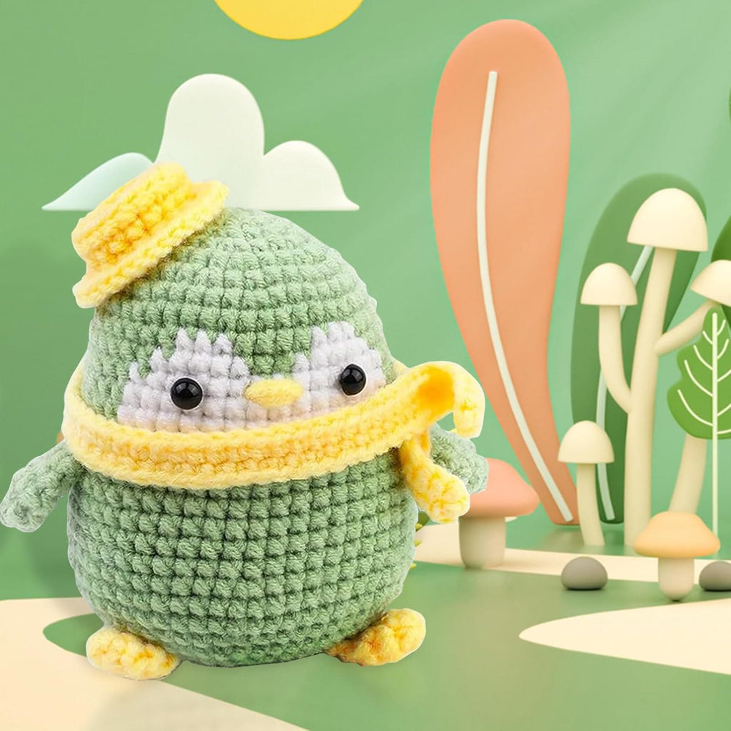  Handmade Green Penguin Crochet Kit - Cutest Home Decoration | Diy  Crochet Handcrafting - image 0