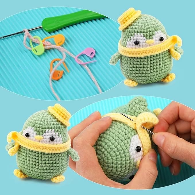  Handmade Green Penguin Crochet Kit - Cutest Home Decoration | Diy  Crochet Handcrafting - image 1