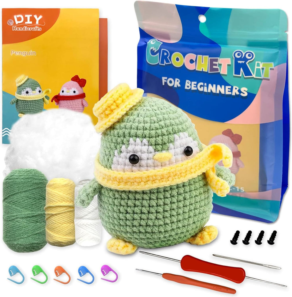  Handmade Green Penguin Crochet Kit - Cutest Home Decoration | Diy  Crochet Handcrafting - image 8