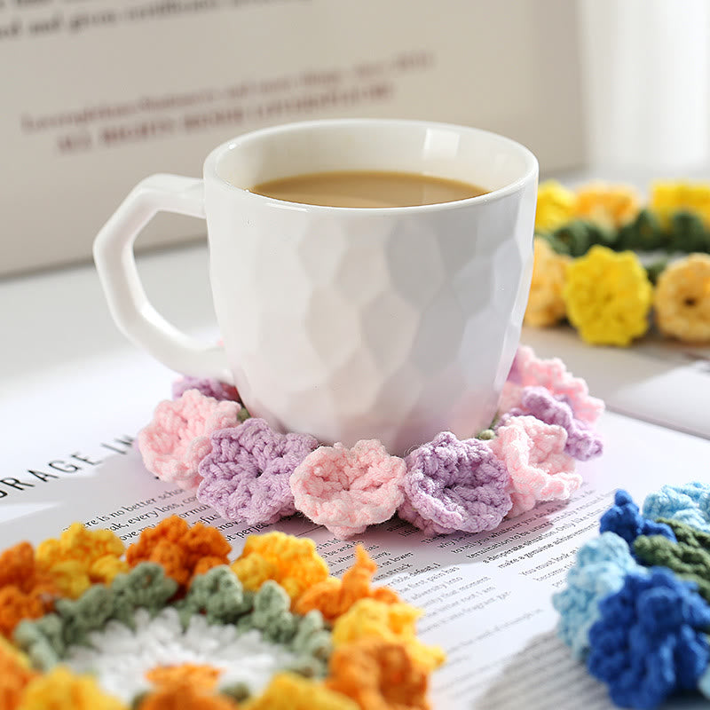 Handmade Flower Woven Coasters Crochet - Creative Crochet Crafts | Perfect Gifts For Mother  - image 4