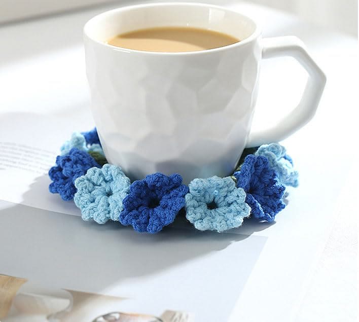 Handmade Flower Woven Coasters Crochet - Creative Crochet Crafts | Perfect Gifts For Mother  - image 6