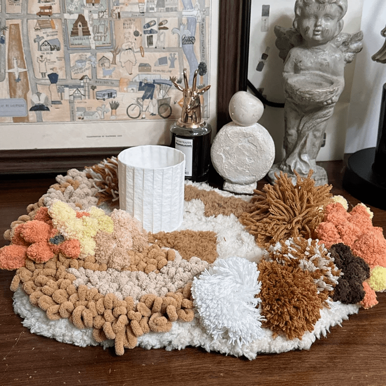 Handmade Brown Moss Crochet Coasters- Exquisite Decoration Craft  | Prefect Gift  For mother's Day - image 2