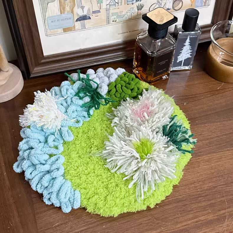 Handmade Creative Moss Crochet Coasters - Wonderful  Desk Decoration | Special Gifts For Friends - image 3
