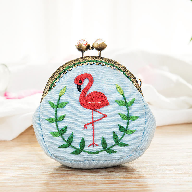 Metal Kiss Lock Bag Kit | Exquisite Coin Purse  | Diy  Mother's Day Gifts - Flamingo - image 8