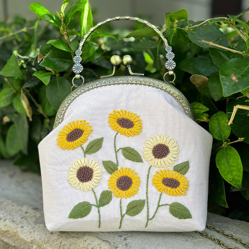 Embroidery Kiss Lock Bag Kit  | Handmake Creative Gifts |  Diy Needlework Backpack - image 4