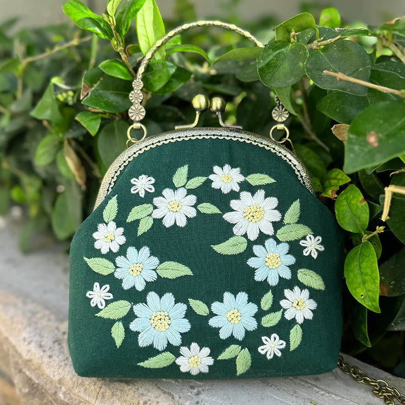 Embroidery Kiss Lock Bag Kit  | Handmake Creative Gifts |  Diy Needlework Backpack - image 7