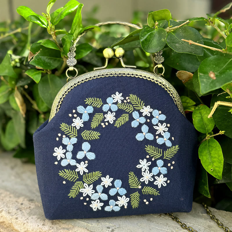 Embroidery Kiss Lock Bag Kit  | Handmake Creative Gifts |  Diy Needlework Backpack - image 6