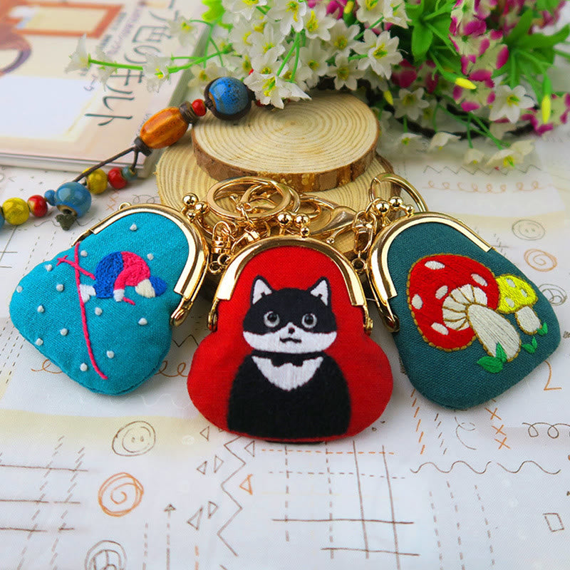 Handmade Mini Lock Coin Purse  Kit | Embroidery Starter Diy Crafts | Wonderful Gifts For Her - image 1