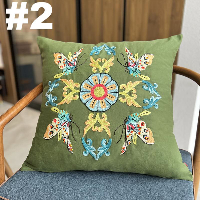 Embroidered  Pillow Case Kits  | Diy Needlepoint Home Deco | Vintage Handmake Crafts - #2 - image 2