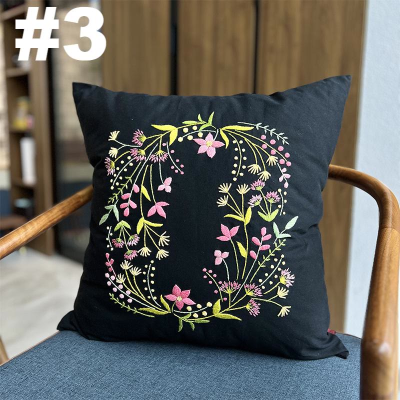 Embroidered  Pillow Case Kits  | Diy Needlepoint Home Deco | Vintage Handmake Crafts - #3 - image 3