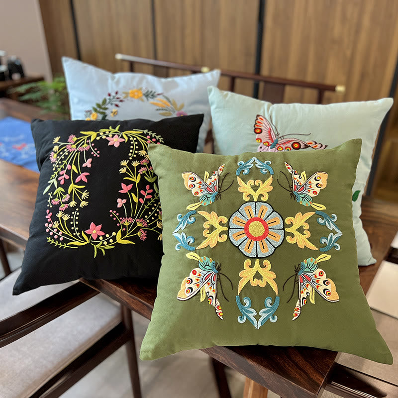 Embroidered  Pillow Case Kits  | Diy Needlepoint Home Deco | Vintage Handmake Crafts - image 5