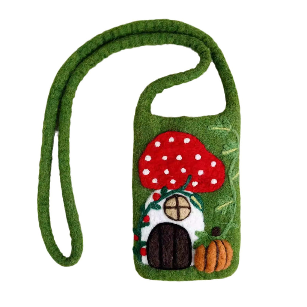 Needle Felted Bag - Handmake Mushroom Mini Crossbody Bag  |  Nice Felted Craft For Gifts - image 4