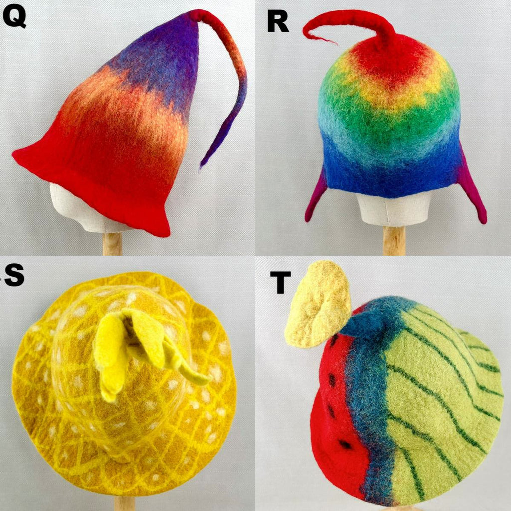 Needle Felted Hat - Handmake Festival Fancy Hat  | Halloween Wizard Hat | Mystical Woodland Holiday Crafts  - T - image 9