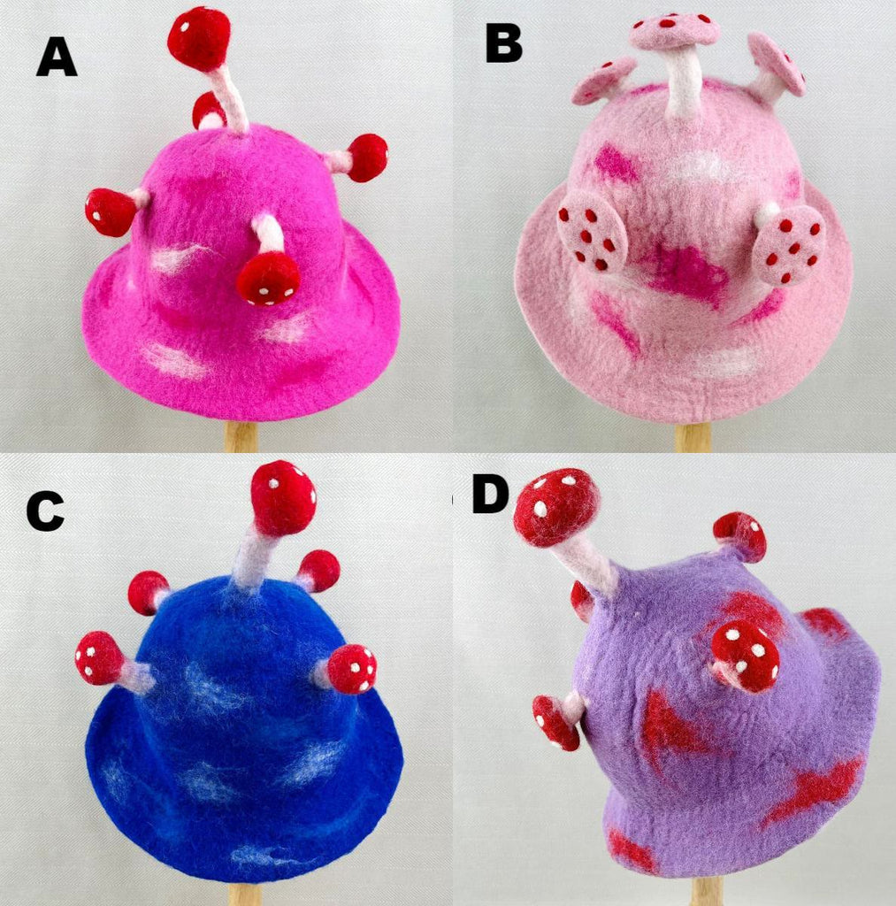 Needle Felted Hat - Handmake Festival Fancy Hat  | Halloween Wizard Hat | Mystical Woodland Holiday Crafts  - D - image 6