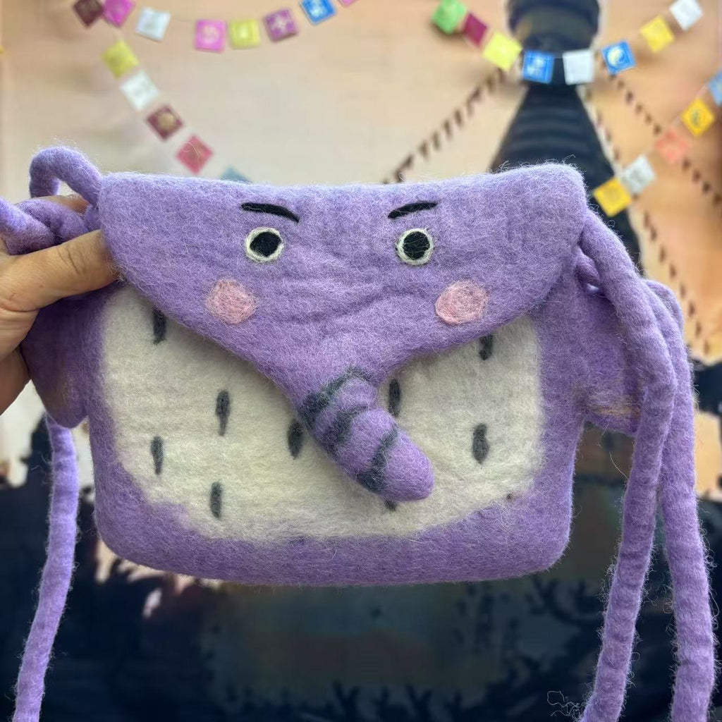 Needle Felted Bag - Adorable Animal Crossbody Bags |  Various Size Bag | Perfect And Versatility Gifts For Mom - S-Elephant - image 3