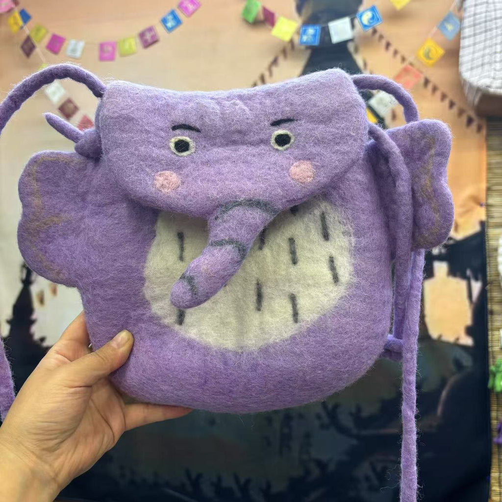 Needle Felted Bag - Adorable Animal Crossbody Bags |  Various Size Bag | Perfect And Versatility Gifts For Mom - L-Elephant - image 7