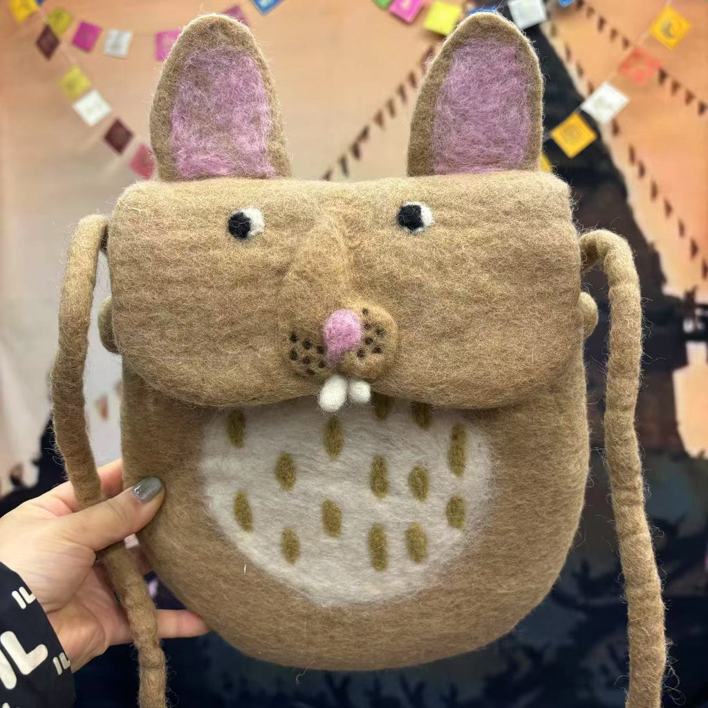 Needle Felted Bag - Adorable Animal Crossbody Bags |  Various Size Bag | Perfect And Versatility Gifts For Mom - M-Squirrel - image 8