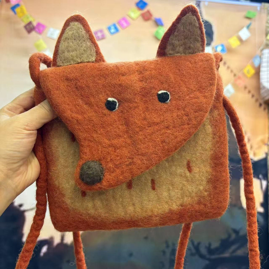 Needle Felted Bag - Adorable Animal Crossbody Bags |  Various Size Bag | Perfect And Versatility Gifts For Mom - M-Fox - image 5