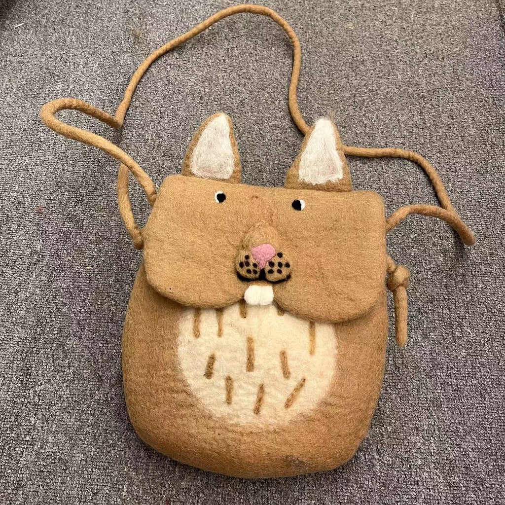 Needle Felted Bag - Adorable Animal Crossbody Bags |  Various Size Bag | Perfect And Versatility Gifts For Mom - L-Squirrel - image 12