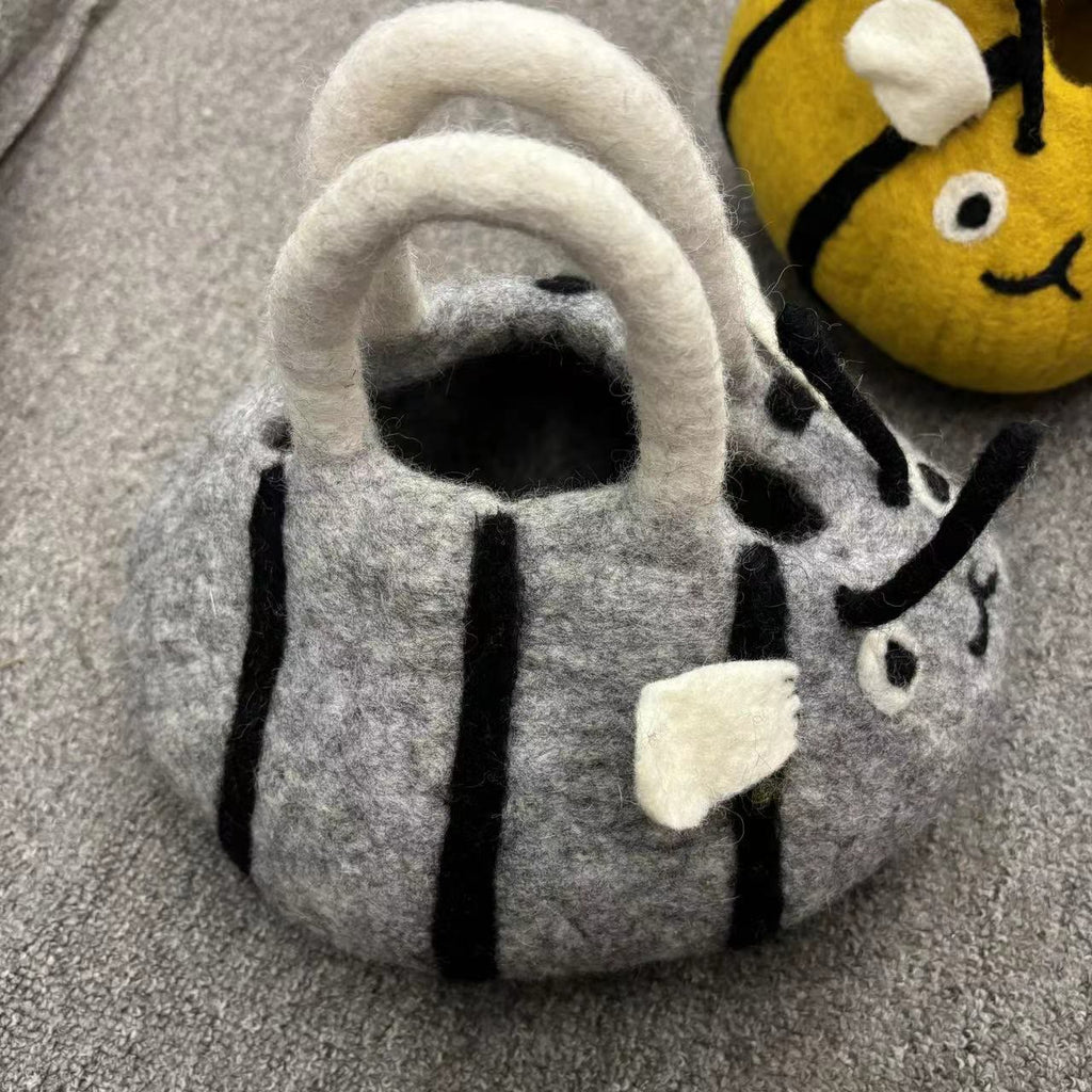 Needle Felted Bag - Adorable Bee Clutch Bag | Handmade Felted Crafts  - image 4