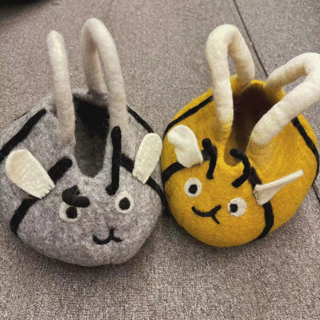 Needle Felted Bag - Adorable Bee Clutch Bag | Handmade Felted Crafts  - image 0