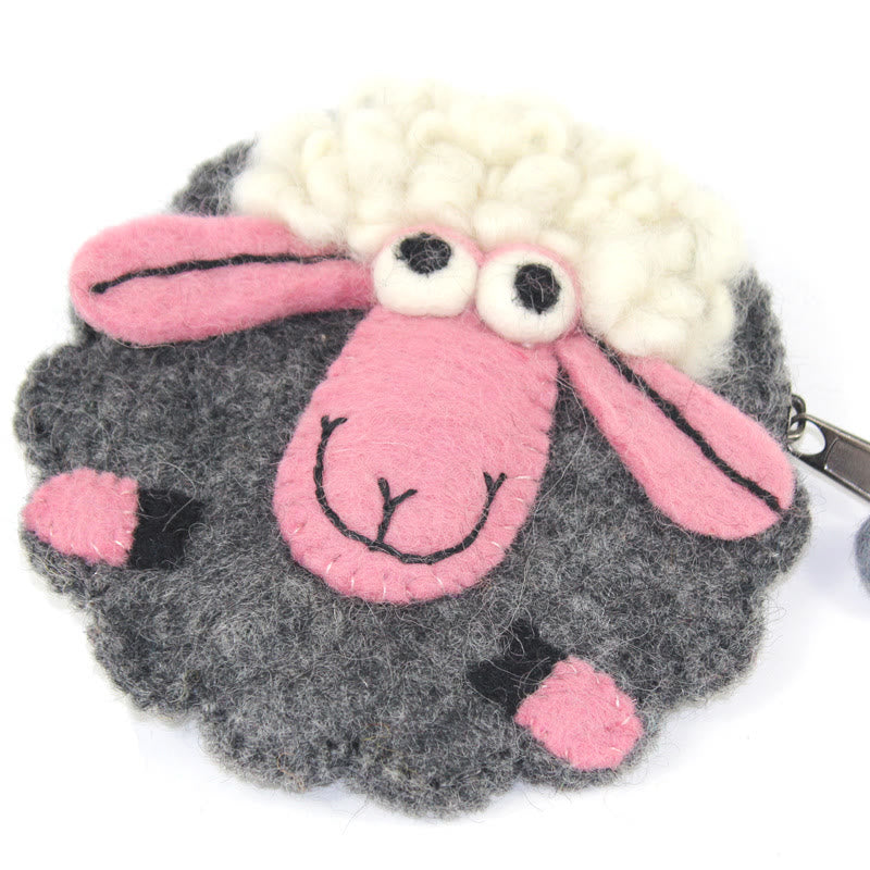Needle Felted Bag - Round Sheep Coin Purse | Cute Handmade Money Pouch |  Lovely Gift For Kids - image 15