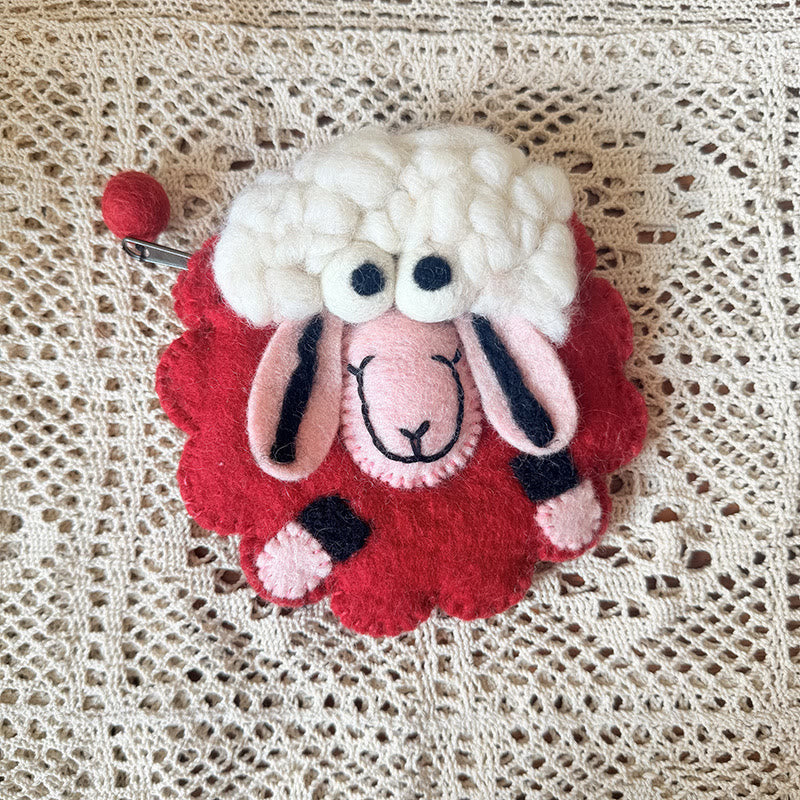 Needle Felted Bag - Round Sheep Coin Purse | Cute Handmade Money Pouch |  Lovely Gift For Kids - image 2