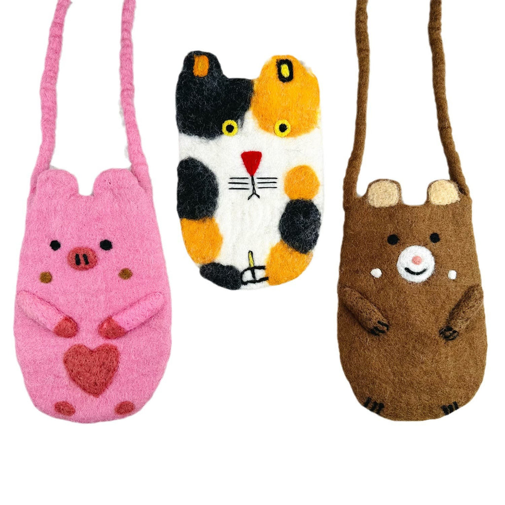 Needle Felted Bag - Lovely Animals Crossbody Bag  | Handmake Gifts For Women | Mini Pouch For  Kids - image 9