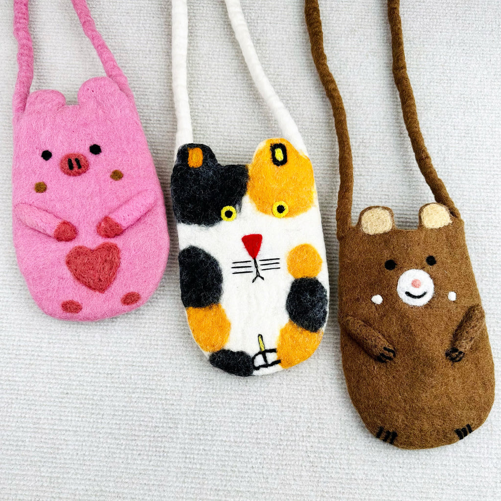 Needle Felted Bag - Lovely Animals Crossbody Bag  | Handmake Gifts For Women | Mini Pouch For  Kids - image 1