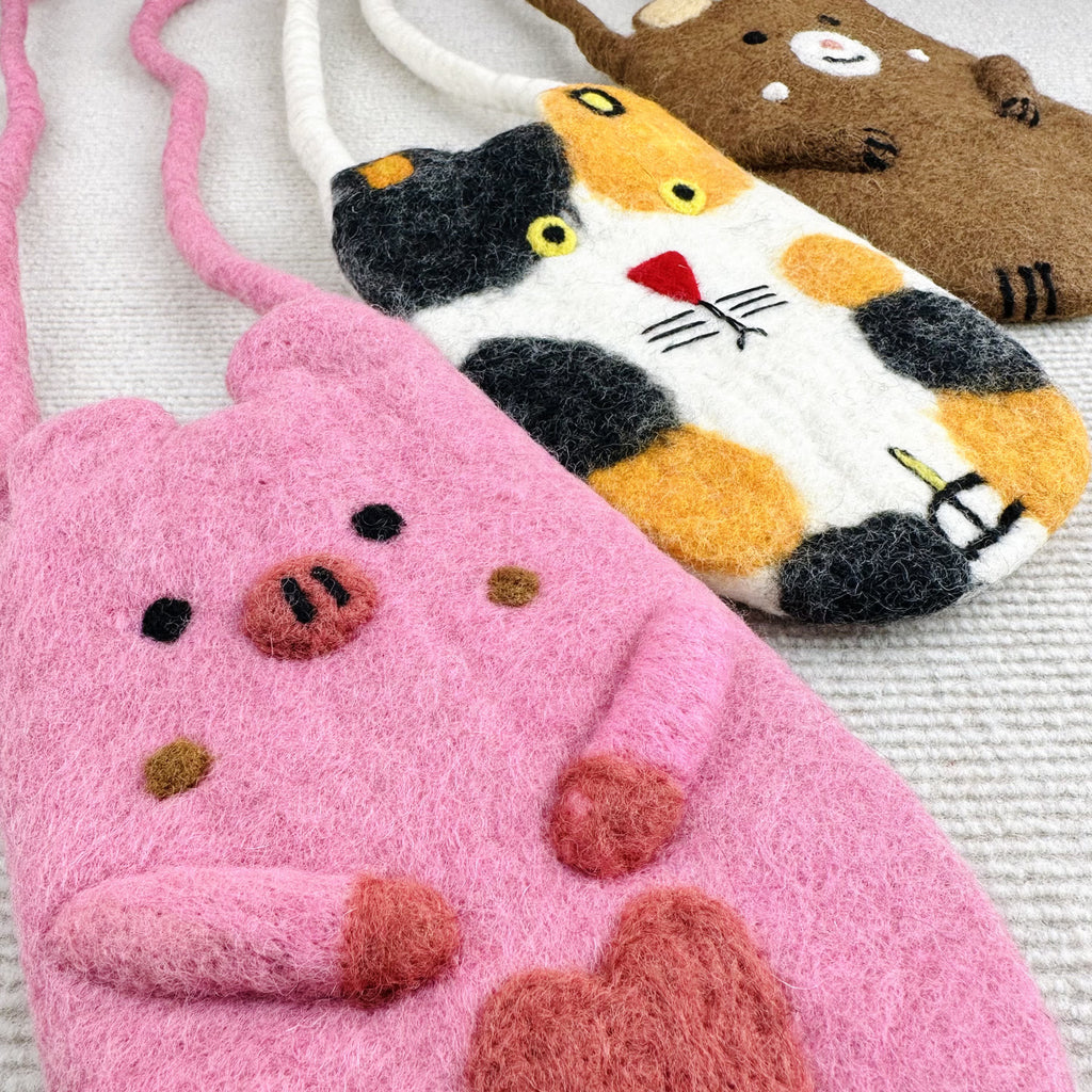 Needle Felted Bag - Lovely Animals Crossbody Bag  | Handmake Gifts For Women | Mini Pouch For  Kids - image 7