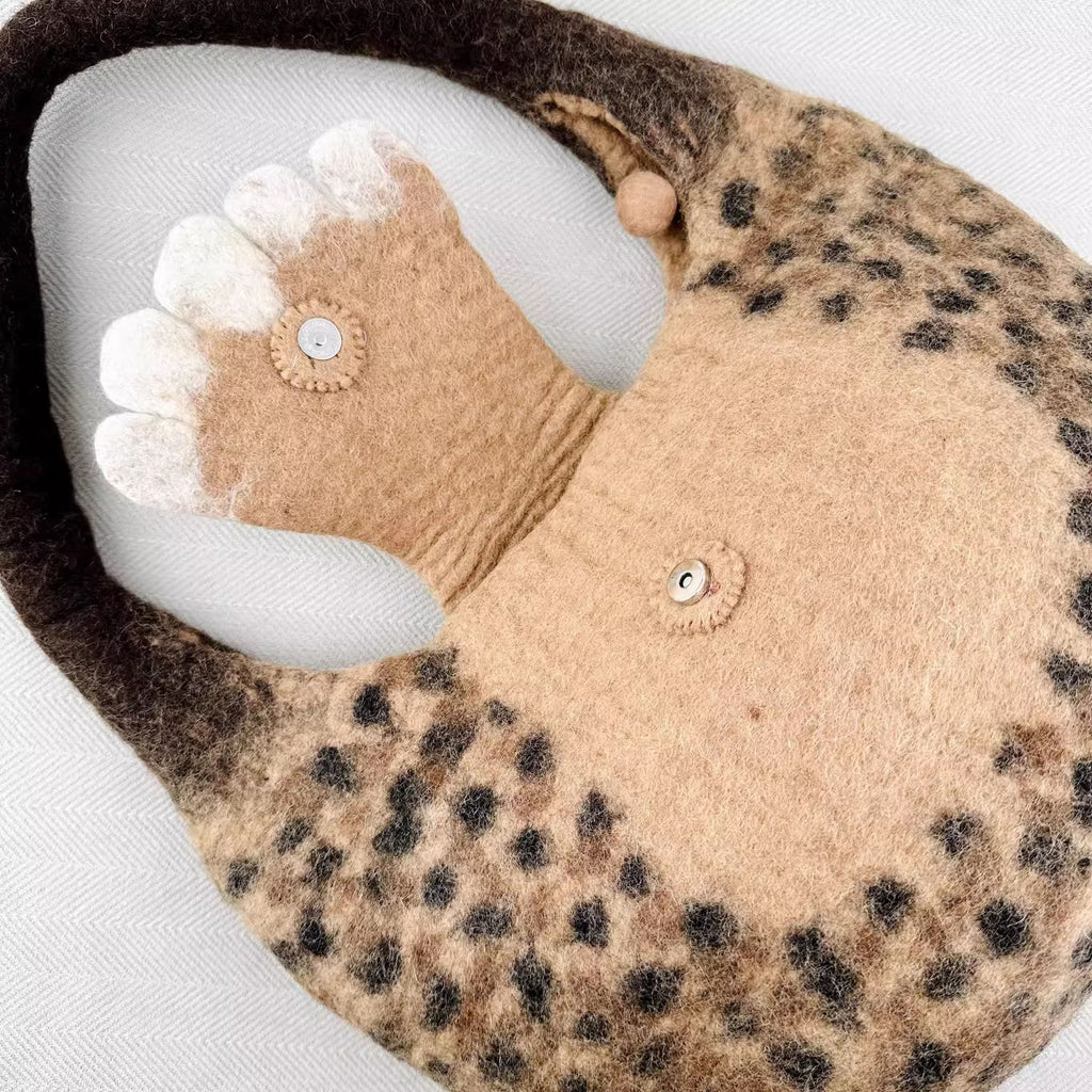 Needle Felted Bag - Creative Cat Paw Clutch |  Unique Small Hobo Bag | Fashion Felted Craft - image 1