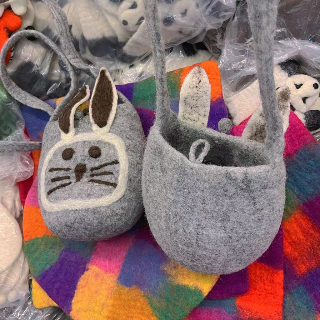 Needle Felted Bag -  Rabbit  Felted Strap Bag | Different Shapes Animal Bag | Lovely Birthday Gifts - image 3