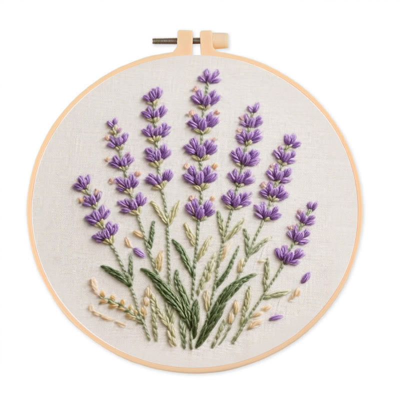 Rubbyoo Embroidery Kit - Charming Lavender | Beginner Friendly Needlework Craft  - 20*20cm - image 0