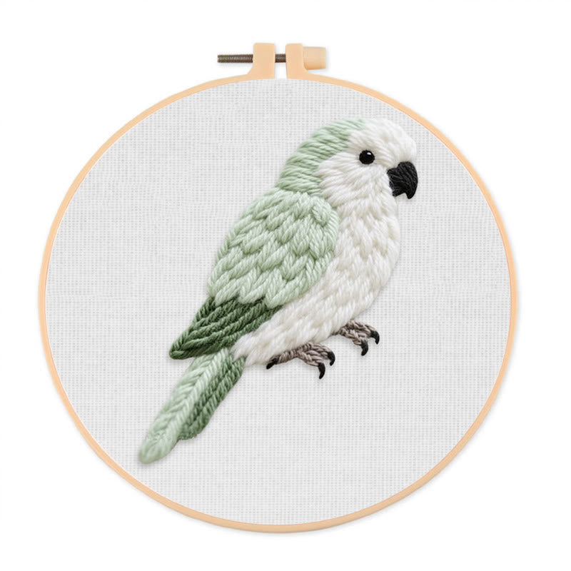 Rubbyoo Embroidery Kit - Cute Parrot | Thoughtful Gift For Bird Lover  - 20*20cm - image 0