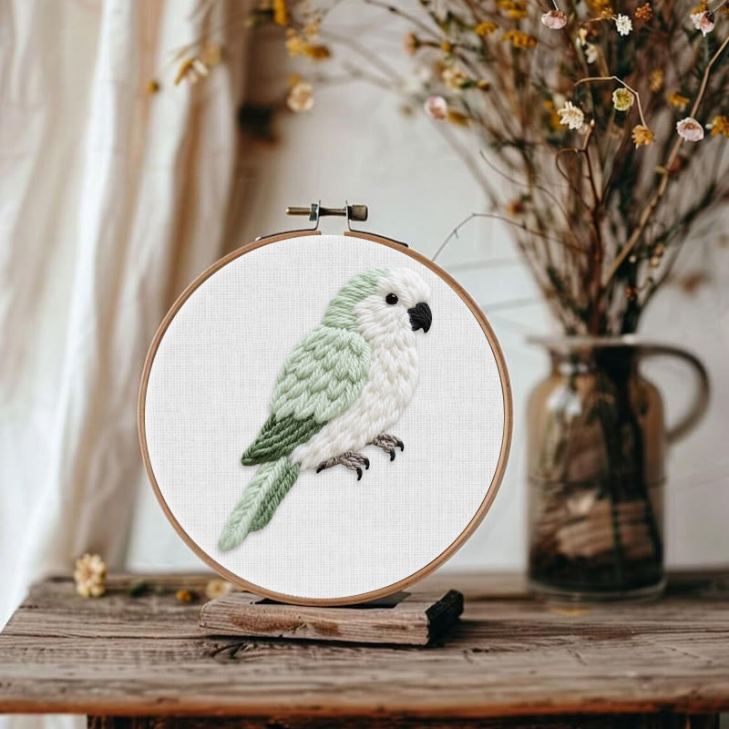 Rubbyoo Embroidery Kit - Cute Parrot | Thoughtful Gift For Bird Lover  - image 3