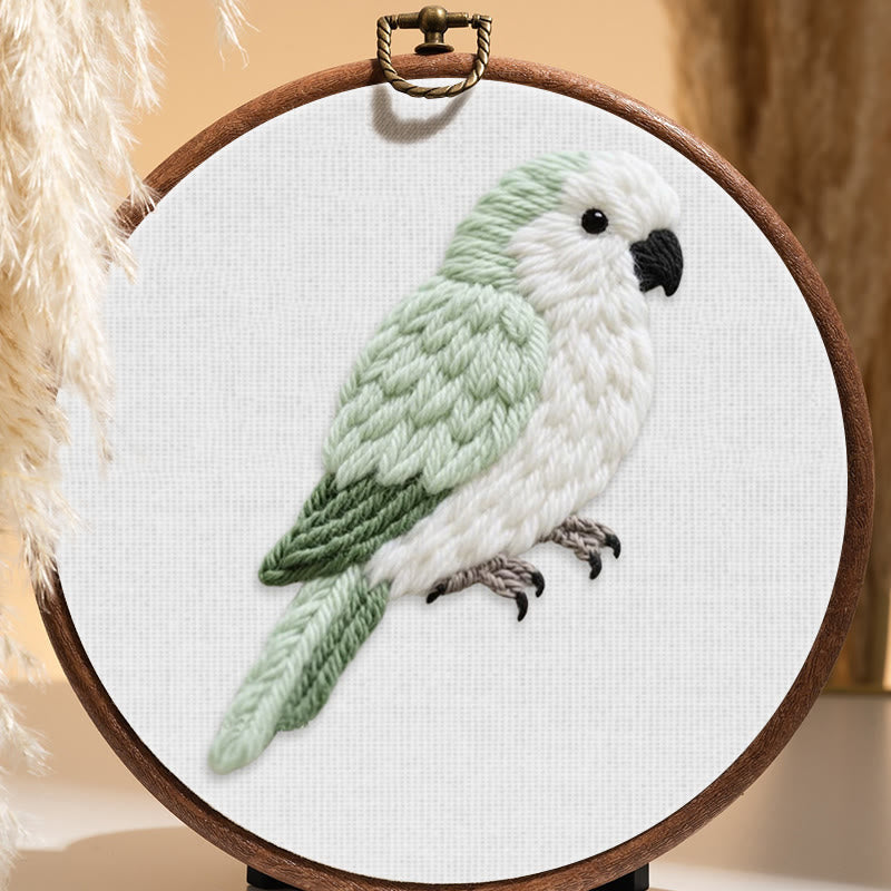 Rubbyoo Embroidery Kit - Cute Parrot | Thoughtful Gift For Bird Lover  - image 1