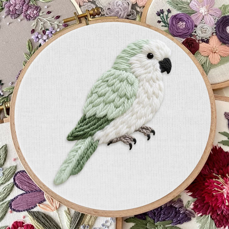 Rubbyoo Embroidery Kit - Cute Parrot | Thoughtful Gift For Bird Lover  - image 2