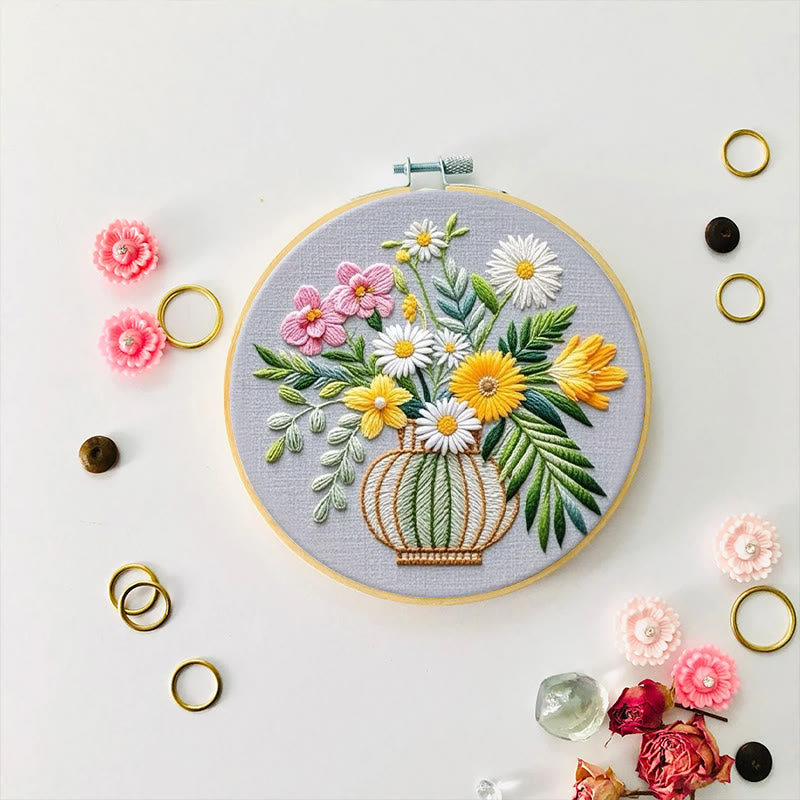 Rubbyoo Embroidery Kit -  Bloomming Flower | Colorful Home Decoration - image 8