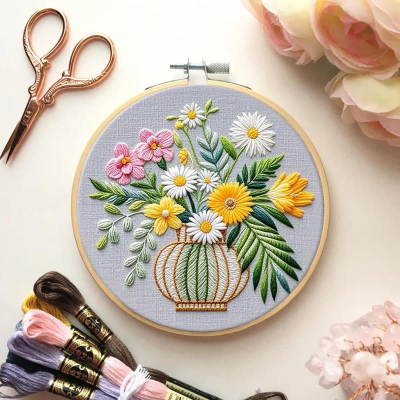 Rubbyoo Embroidery Kit -  Bloomming Flower | Colorful Home Decoration - image 7