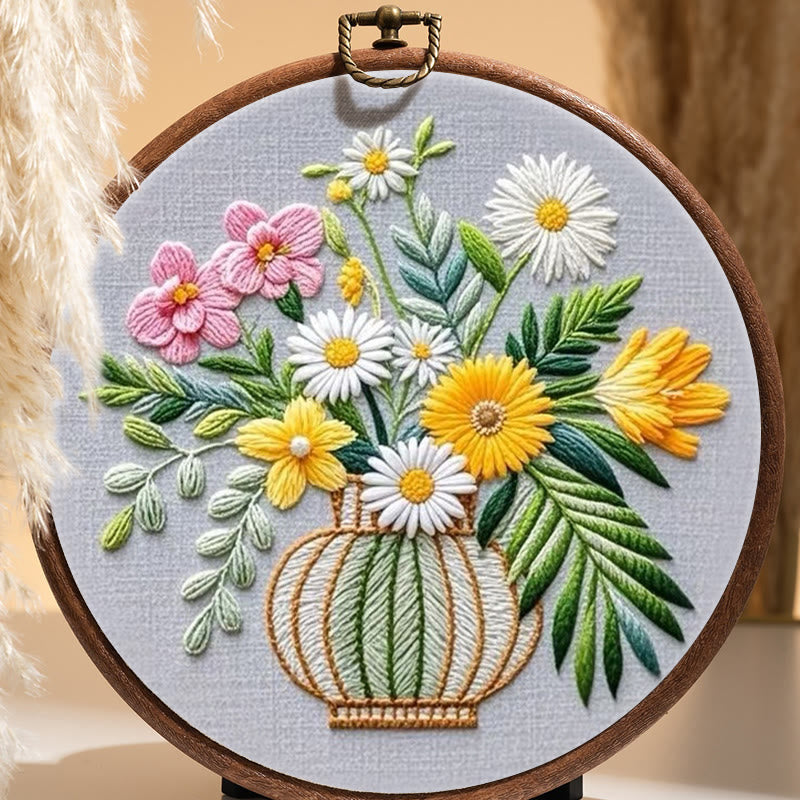 Rubbyoo Embroidery Kit -  Bloomming Flower | Colorful Home Decoration - image 1