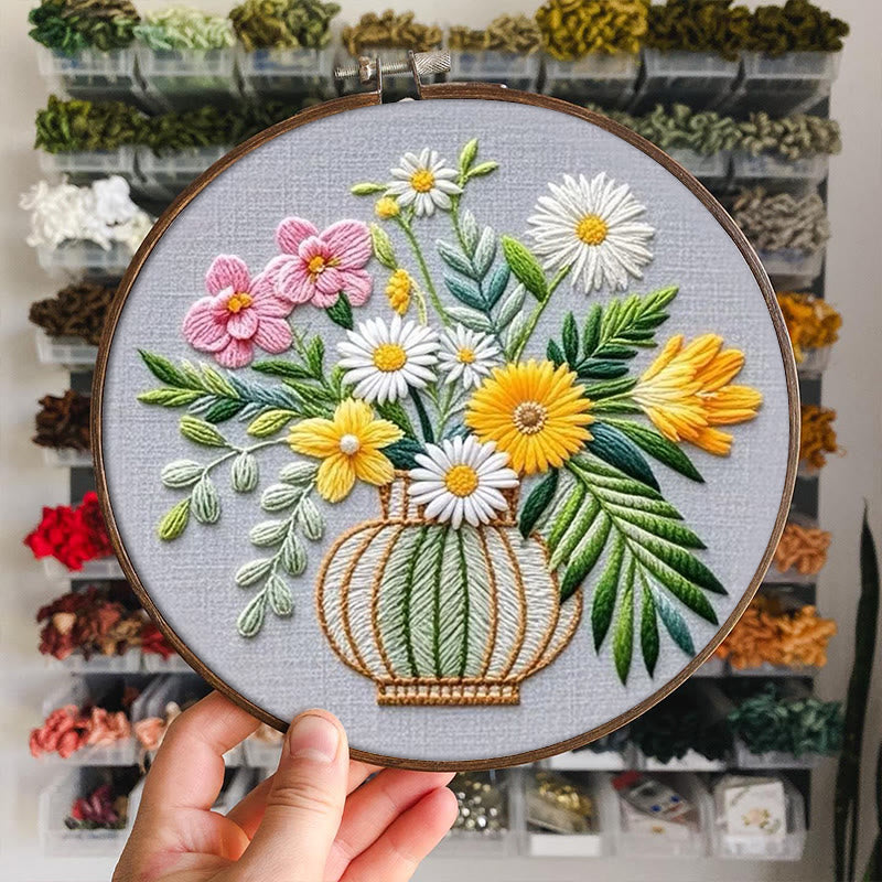 Rubbyoo Embroidery Kit -  Bloomming Flower | Colorful Home Decoration - image 4