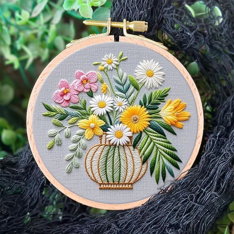 Rubbyoo Embroidery Kit -  Bloomming Flower | Colorful Home Decoration - image 5