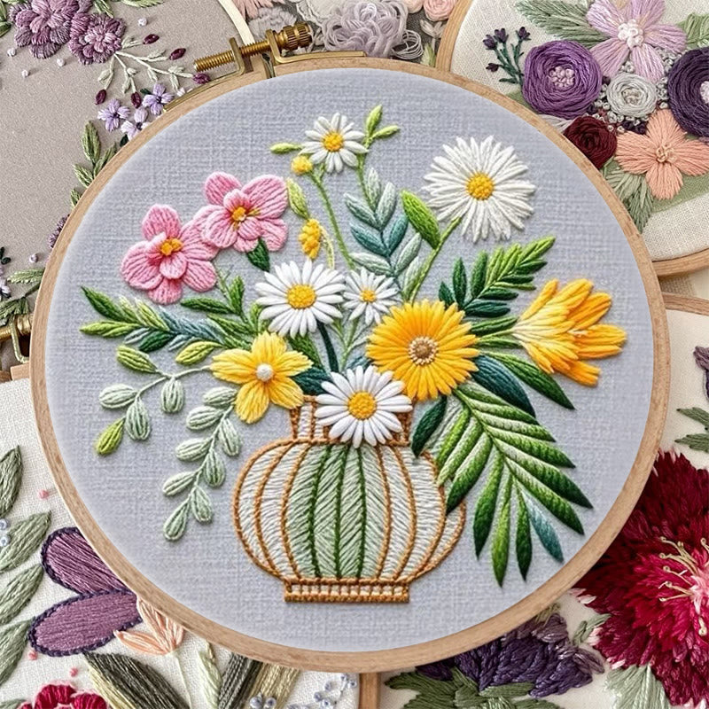 Rubbyoo Embroidery Kit -  Bloomming Flower | Colorful Home Decoration - image 6