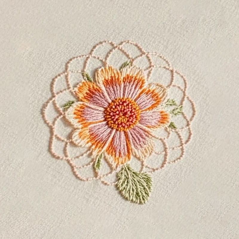 Rubbyoo Embroidery Kit - Attractive Bloom Flower | Needlework For Beginner - image 9