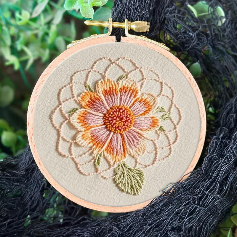 Rubbyoo Embroidery Kit - Attractive Bloom Flower | Needlework For Beginner - image 5