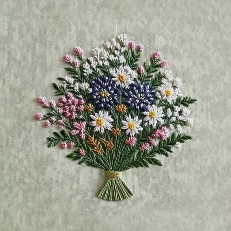 Rubbyoo Embroidery Kit - Pretty Spring Bouquet | Nice Craft Gift For Mom - image 9